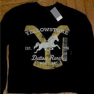 Black Yellowstone Dutton Ranch Montana Women’s  (Teen/Tween) SweatshirtSz S NWT